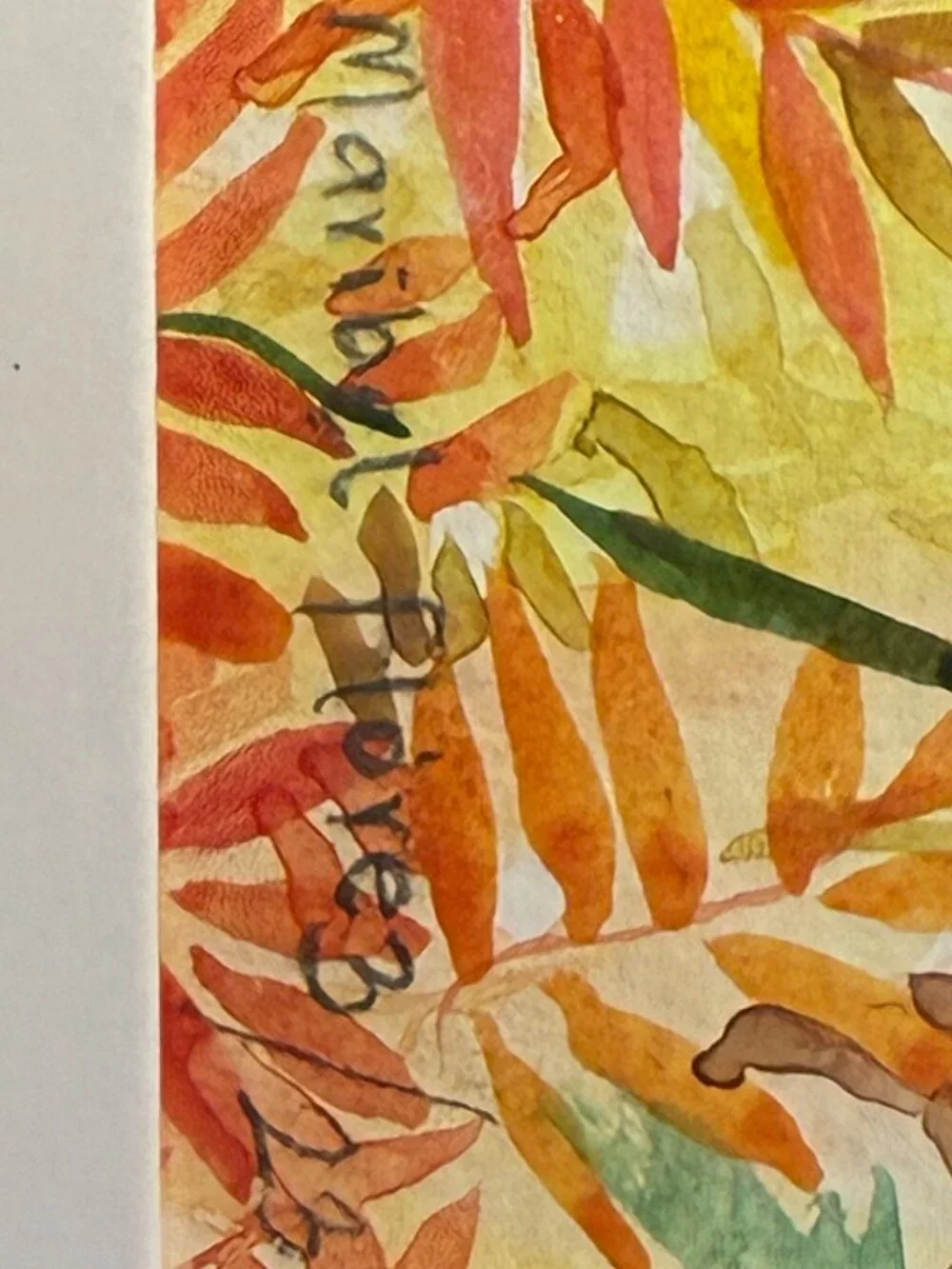 Original Watercolor - Black Bear in Fall Foliage
